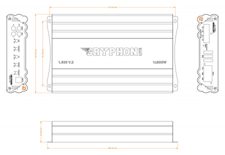 DL Audio Gryphon Lite 1.800 V.2 1-канальный усилитель (Моноблок) – цена, описание и отзывы — фото