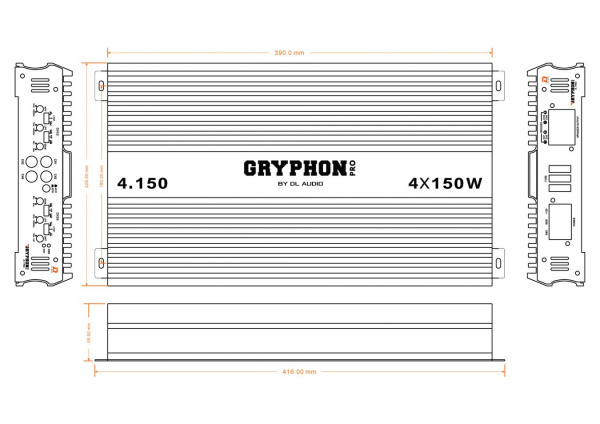 DL Audio Gryphon Pro 4.150 4-канальный усилитель – цена, описание и отзывы — фото